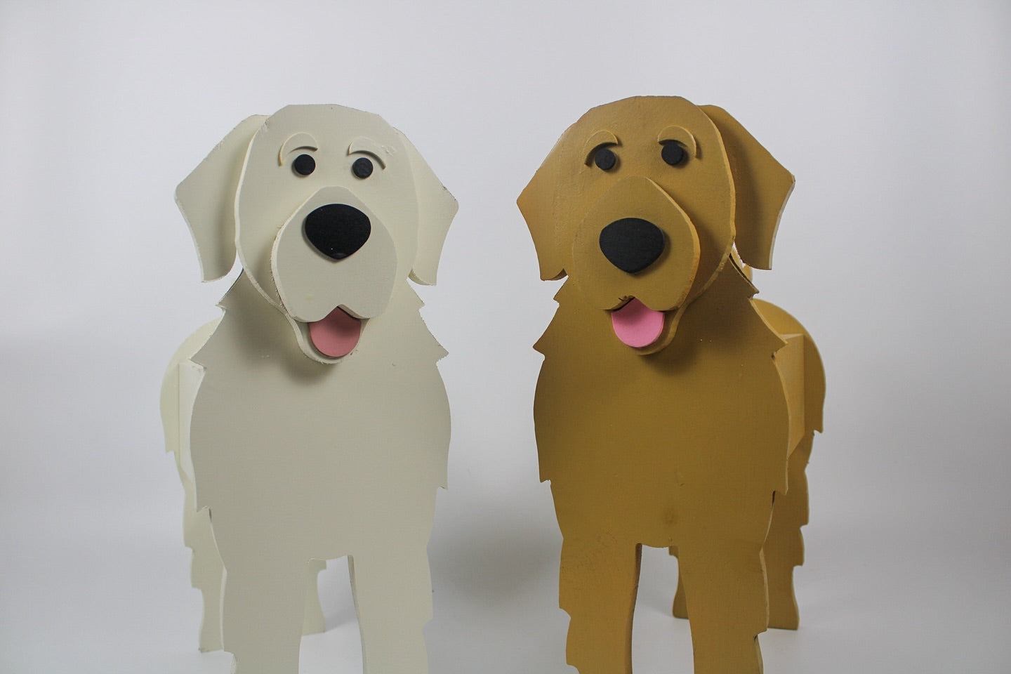 Handcrafted Golden Retriever Dog Planter for Plants, Faux Plants, Succulents