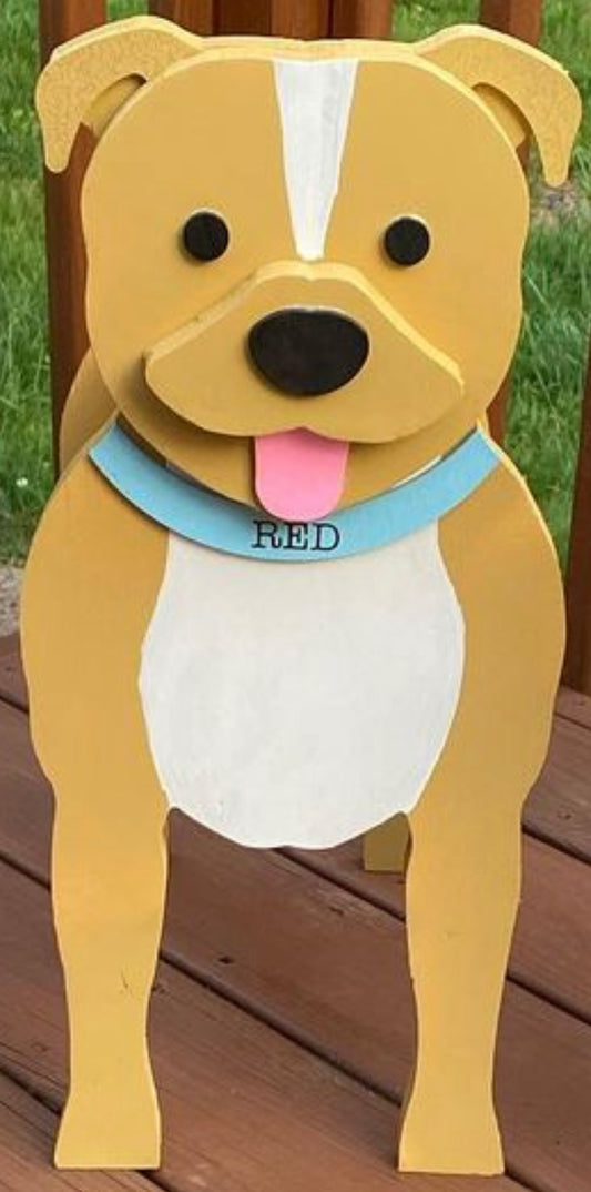 Staffordshire Bull Terrier Planter